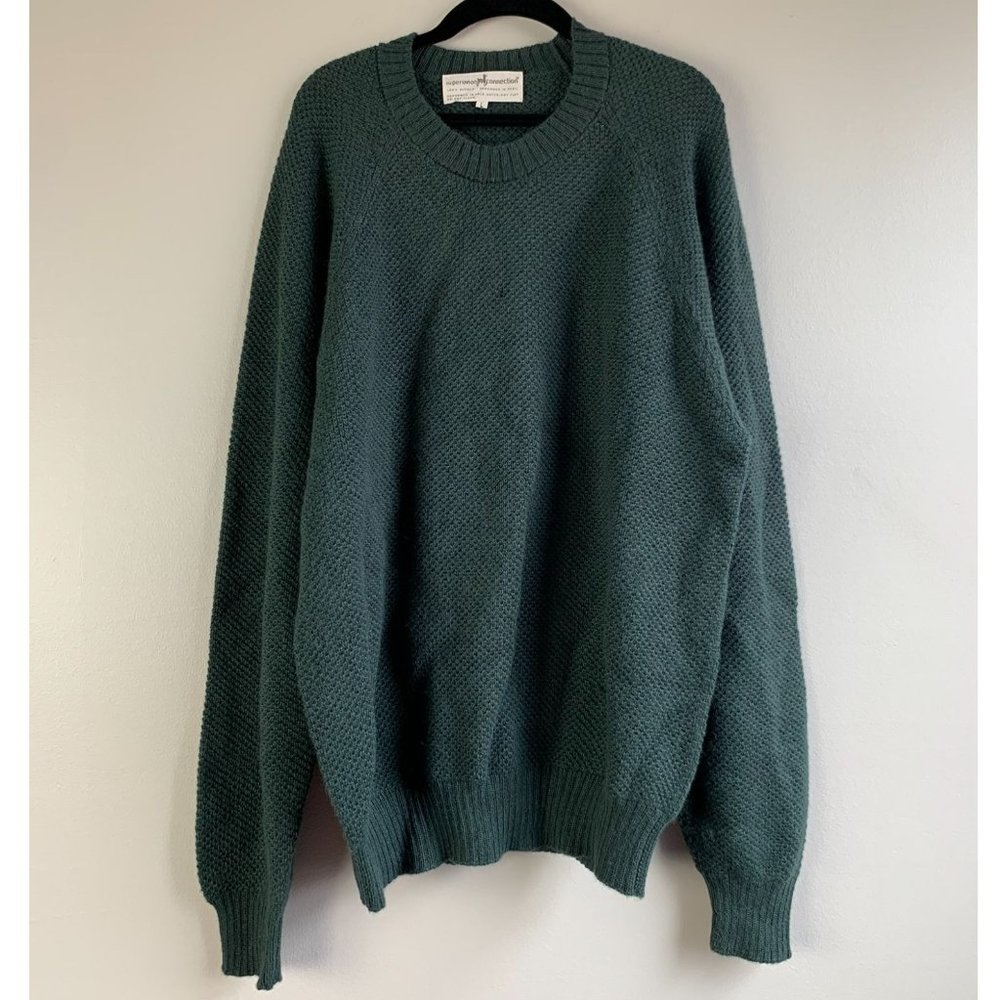 Peruvian Connection 100% Alpaca Green Pullover Sweater L